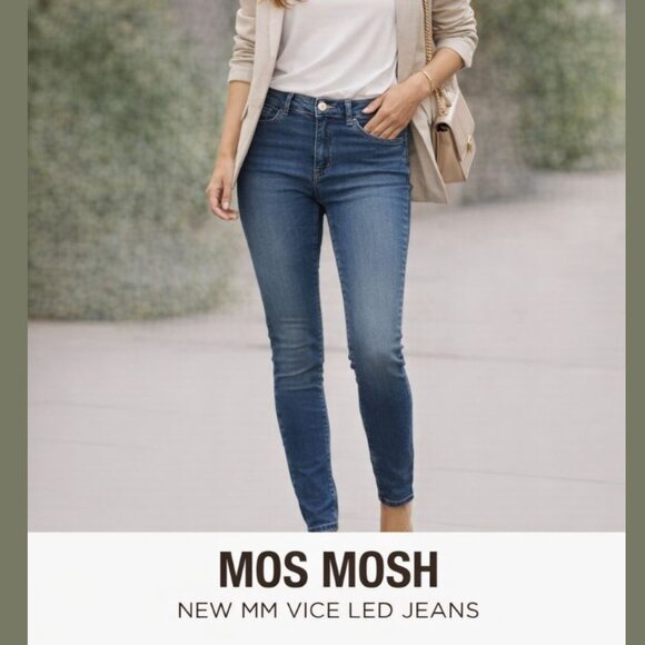 Mos Mosh Vice Blue Jeans - Size 27 - Slim Fit - NWT- Medium Blue - Picture 5 of 15